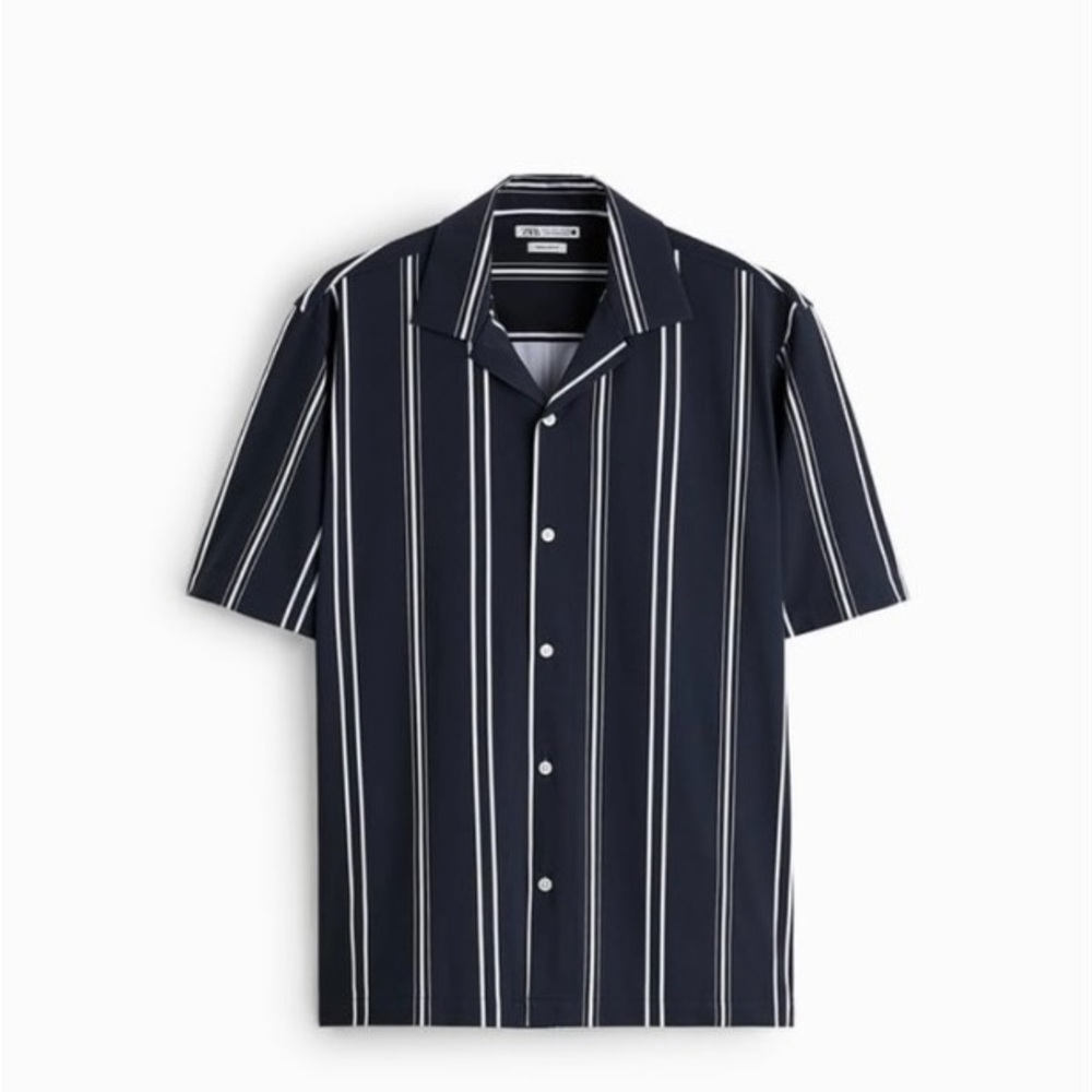 Porter and Ash Stripped button-up shirt LARGE